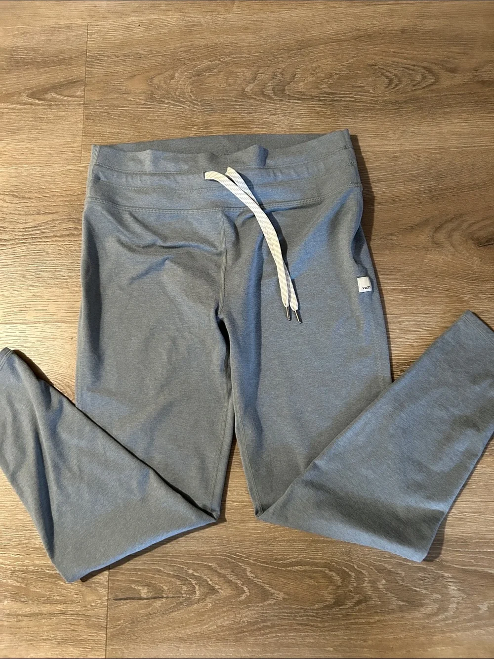 Vuori Heather Blue Gray soft Drawstring yoga pants .Comfortable for Active wear